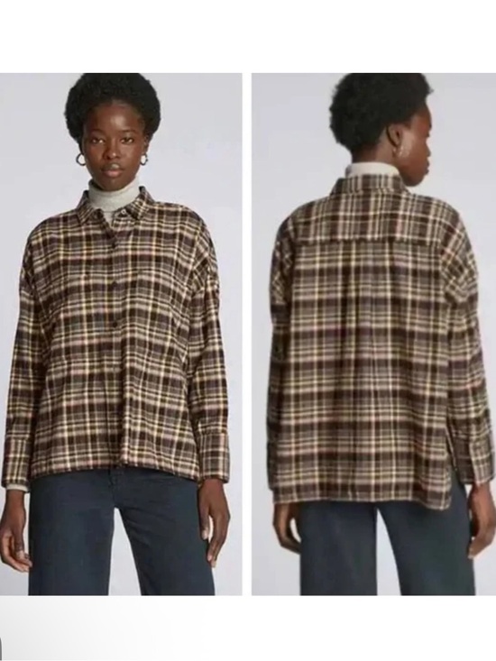 Everlane Tops - NWT Everlane Plaid Boxy Flannel Shirt